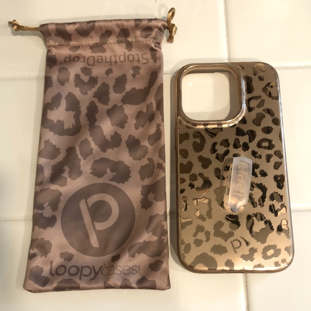Loopy IPhone 14 Pro Gold Leopard Mettallic Edition